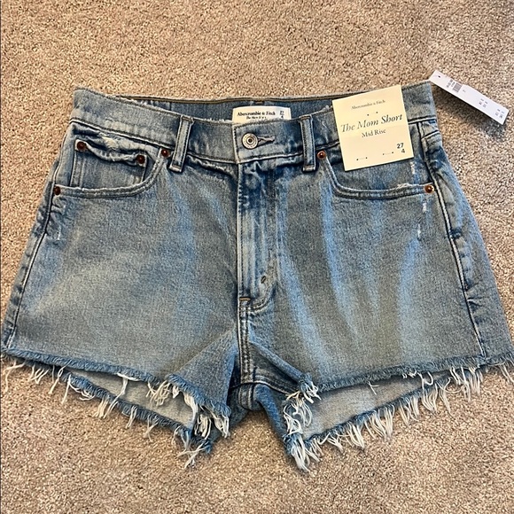 Abercrombie & Fitch Women's Blue Denim Shorts 27 - Picture 1 of 4